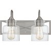 Quoizel Bartley 2-Light Brushed Nickel Vanity Light BART8616BN